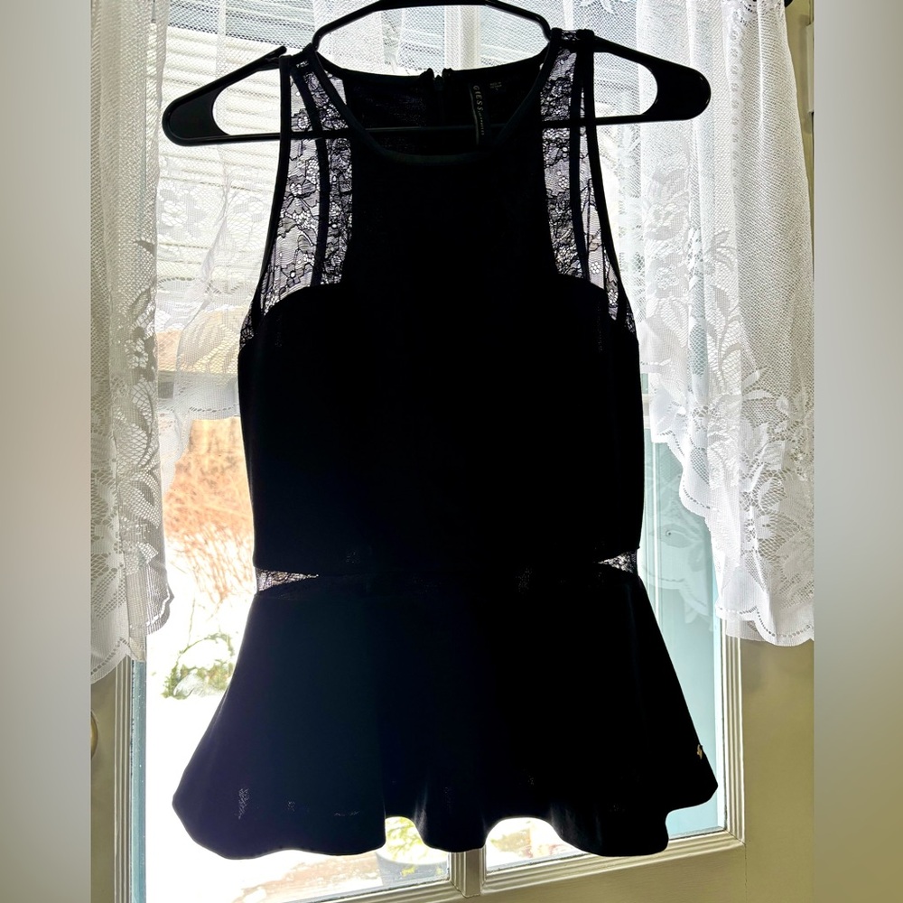 Guess Sleeveless Peplum Top
